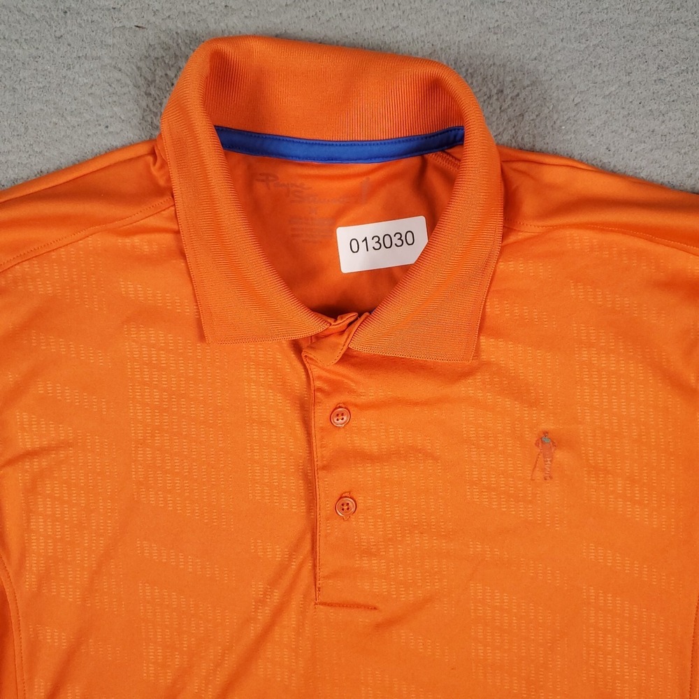 Payne Stewart Orange Golf Casual Mens Short Sleeve Polo Shirt Size Medium